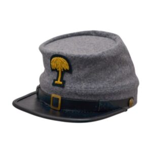Handmade South Carolina Kepi Cap - 100% Wool Confederate Gray Civil War Hat