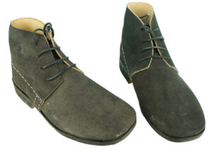 American Civil War Brogans - Rough Side Out in Black