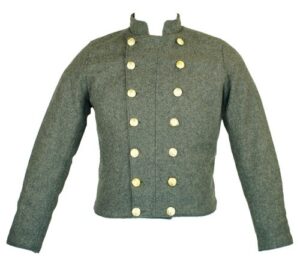 CS Shell Jacket – Confederate Officer Double‑Breasted Untrimmed | Civil War Replica