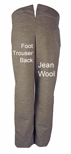 American Civil War  Trousers - CS Foot in Jean Wool