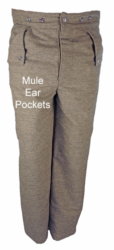 American Civil War  Trousers - CS Mounted in Jean Wool