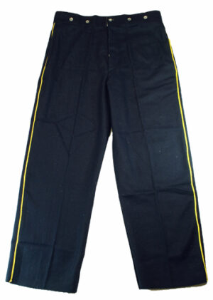 US Foot Officer Trousers – Navy Blue Wool with Metallic Gold Cording