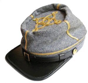 American Civil War Confederate All Grey Captain's Kepi