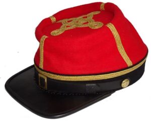 American Civil War Confederate Artillery Major Or Colonel's Kepi With Black Band