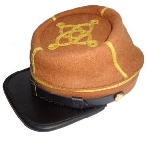 American Civil War Confederate Butternut Captain's Kepi