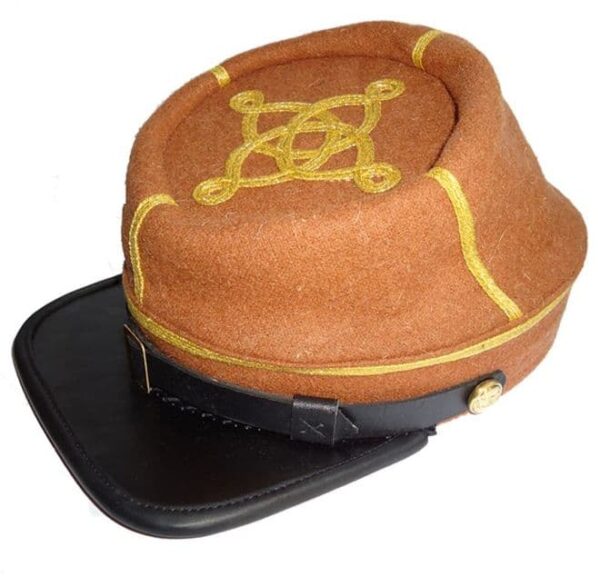 American Civil War Confederate Butternut Captain's Kepi
