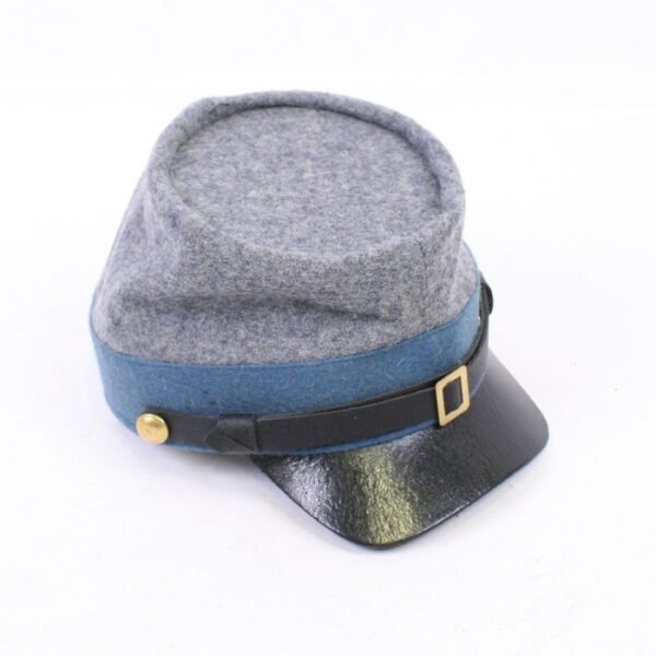 American Civil War Confederate Grey Kepi with Light Blue Infantry Band