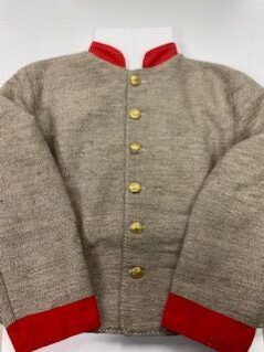 CS Shell Jacket – Artillery Solid‑Trim Jean Wool (Lined) | Confederate Replica