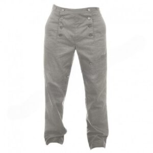American Civil War Steampunk Victorian Cosplay Costume Architect Men Pants Grey Trouserspy)